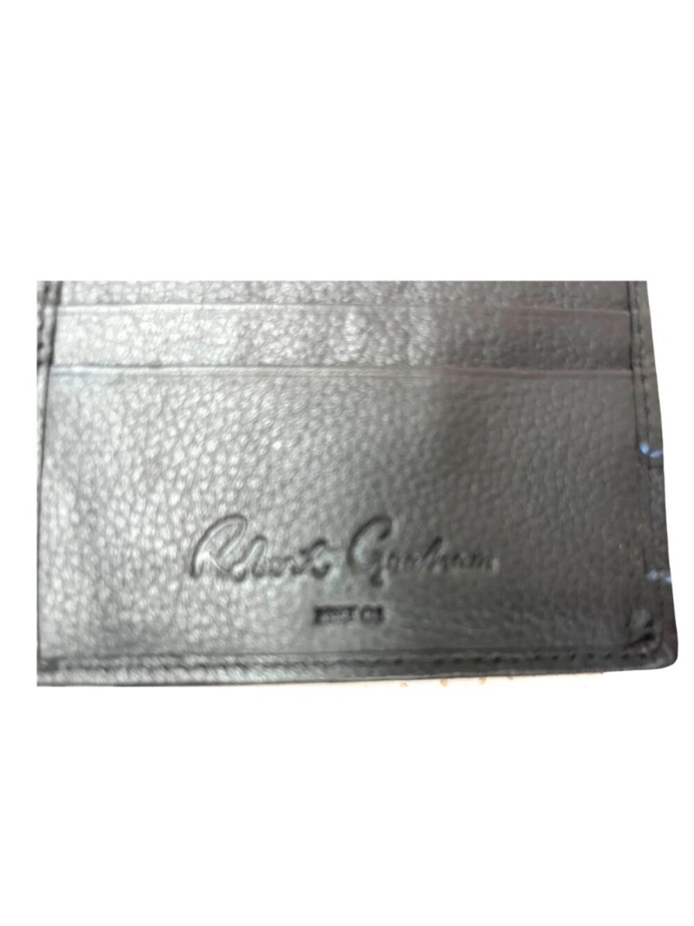 Robert Graham Black Leather Bifold Wallet With Multicolor Interior Design - Picture 4 of 8